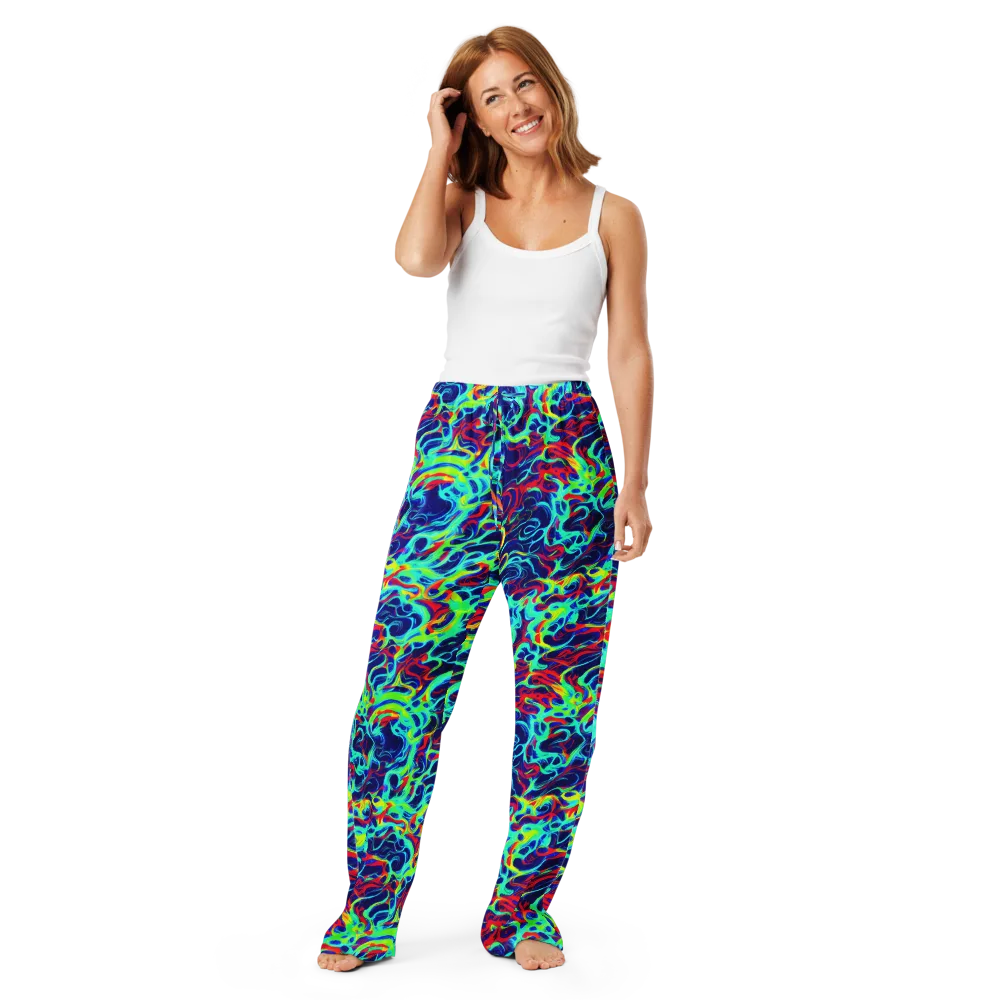 Afterdark Wave on Women's Pajama Pants — Front