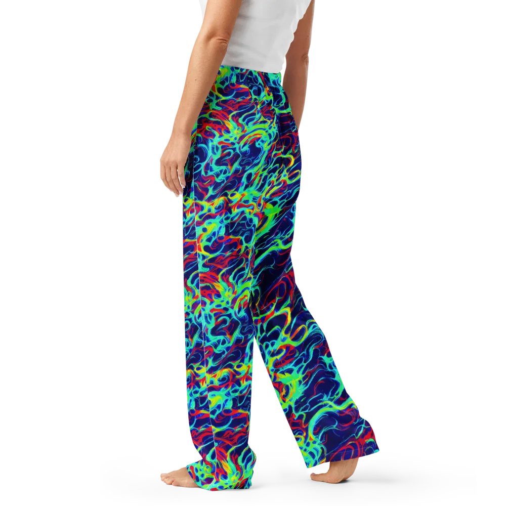 Afterdark Wave on Women's Pajama Pants — Left