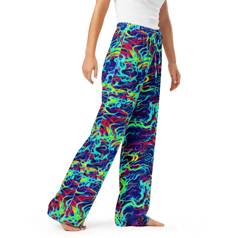 Afterdark Wave on Women's Pajama Pants — Right Front