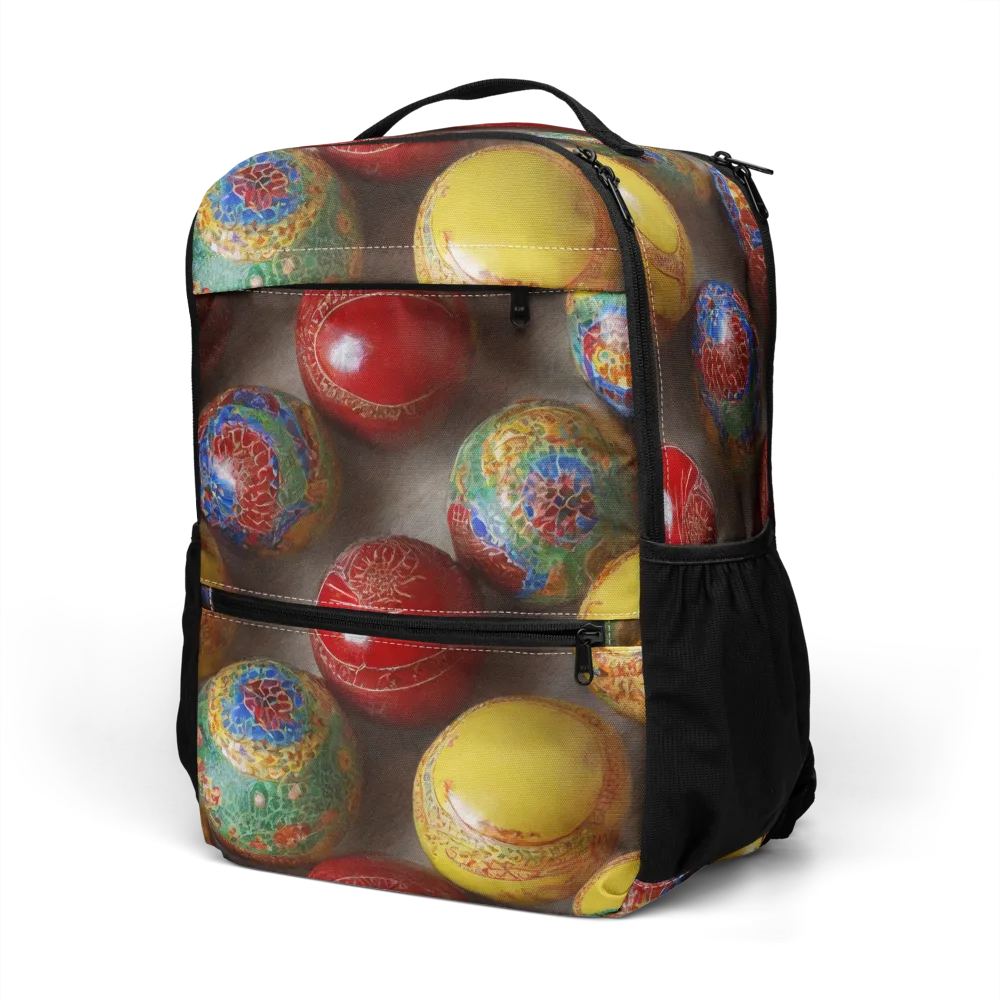 Carnival Baubles on Utility Backpack — Left Front