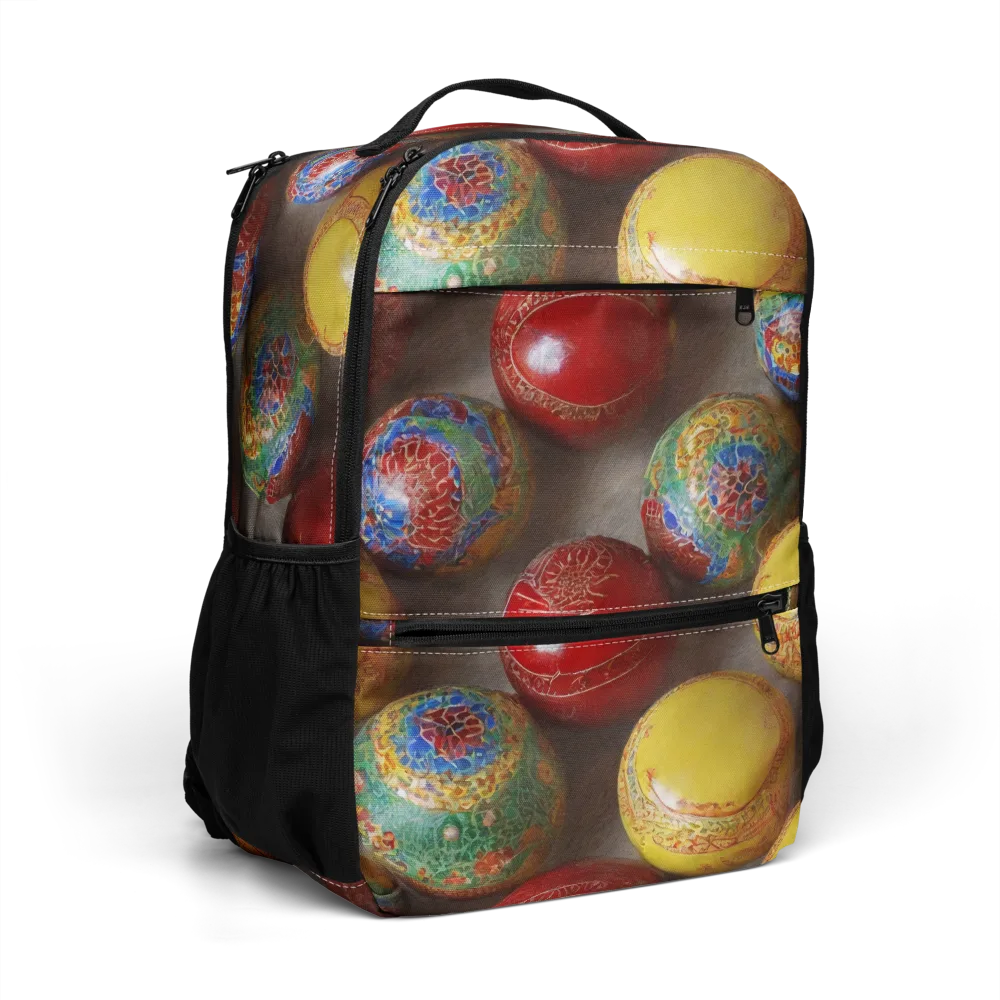 Carnival Baubles on Utility Backpack — Right Front