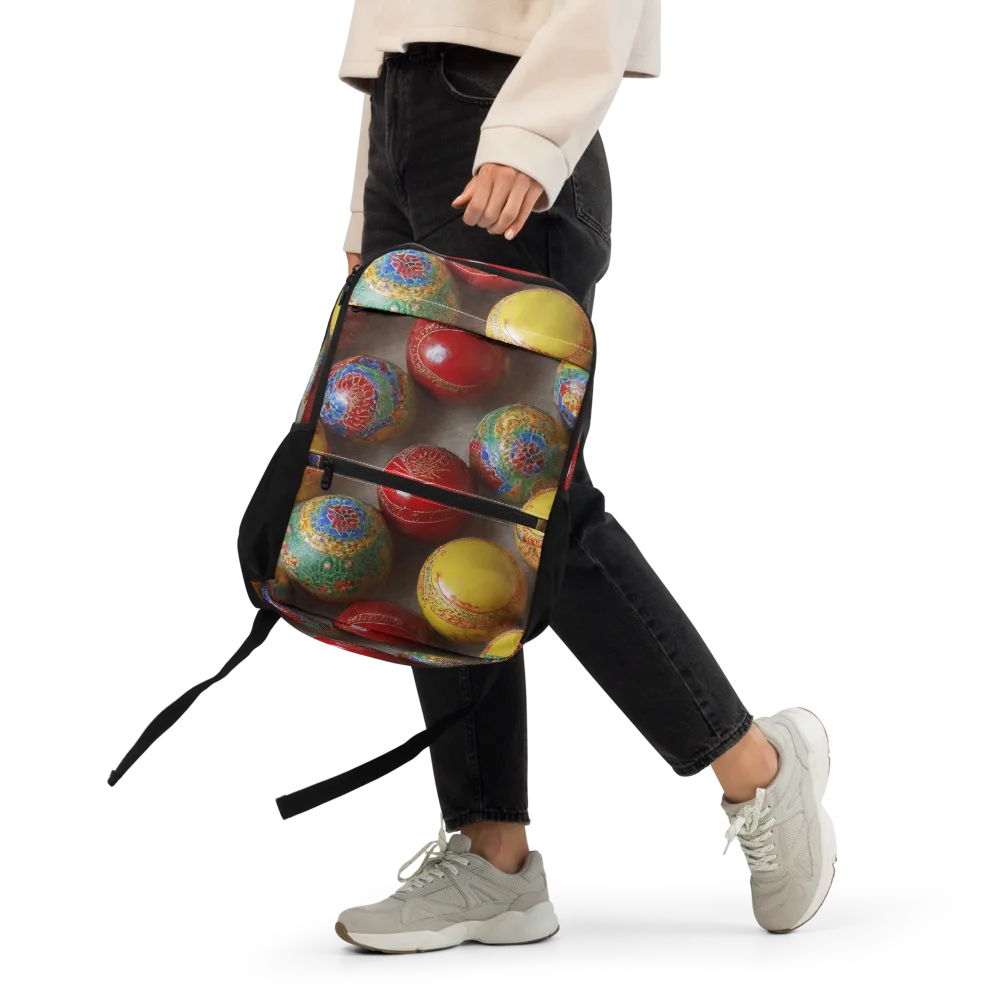 Carnival Baubles on Utility Backpack — Front