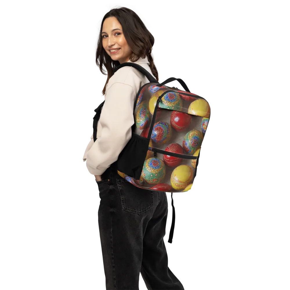 Carnival Baubles on Utility Backpack — Back