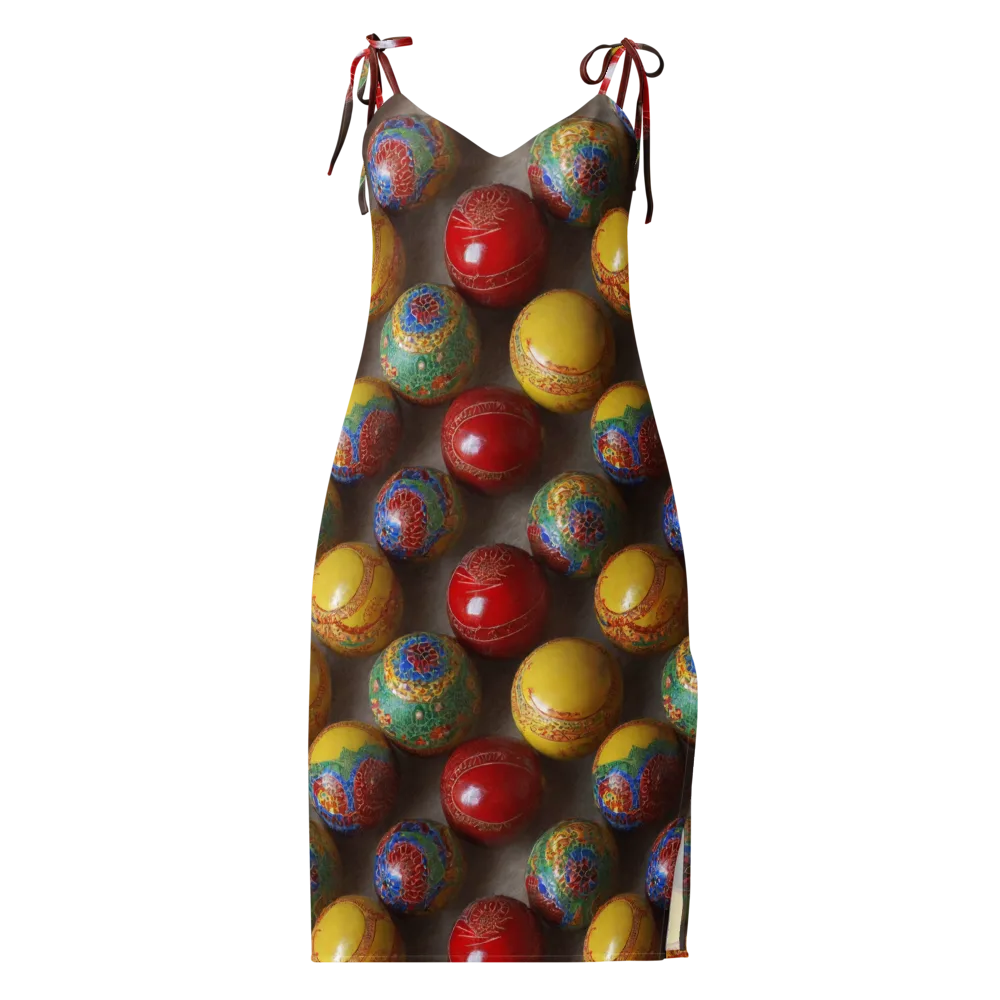 Carnival Baubles on Slip Dress — Front