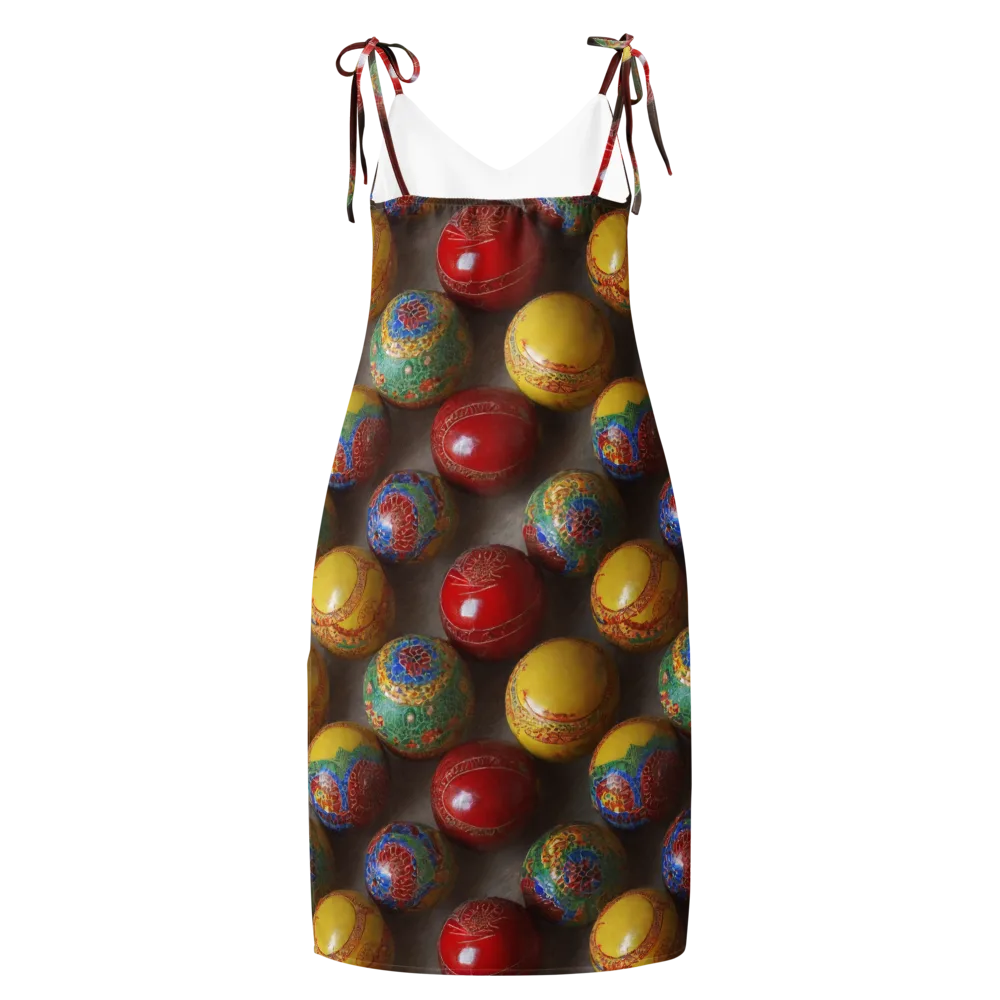 Carnival Baubles on Slip Dress — Back