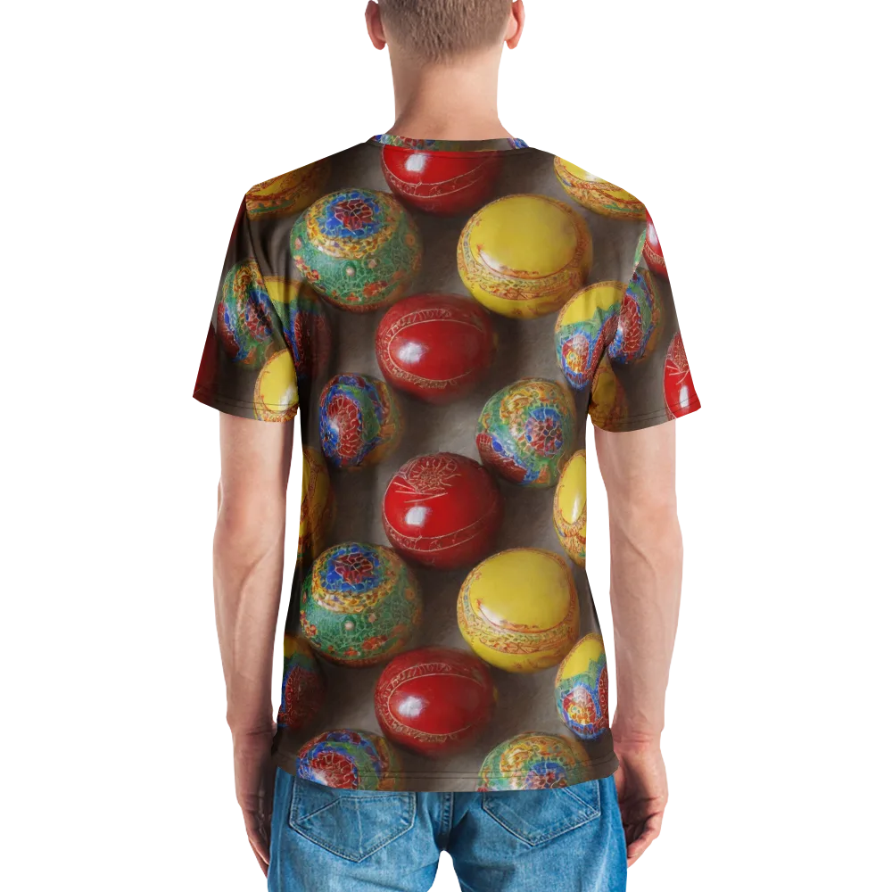 Carnival Baubles on Men's Crew Neck T-Shirt — Back