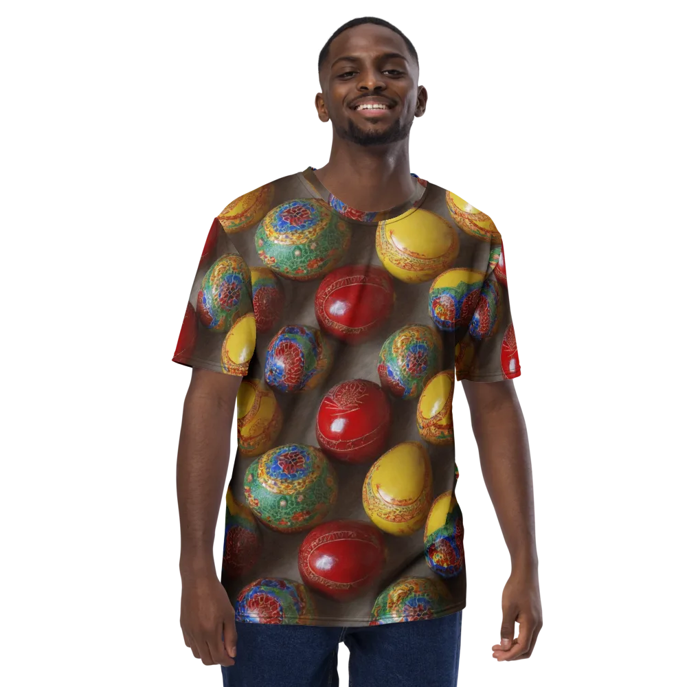 Carnival Baubles on Men's Crew Neck T-Shirt — Front