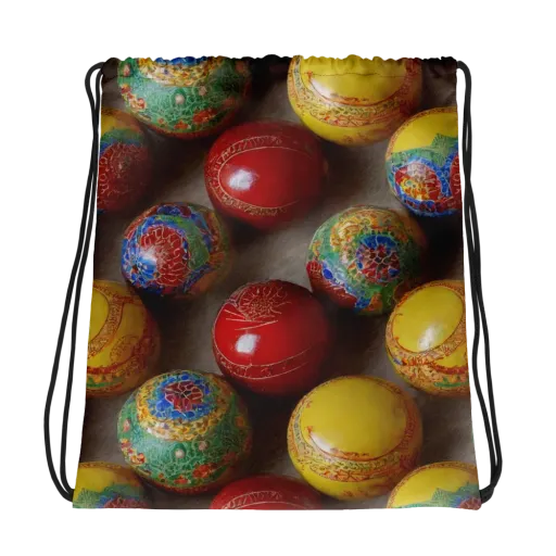 Carnival Baubles on a Drawstring Bag