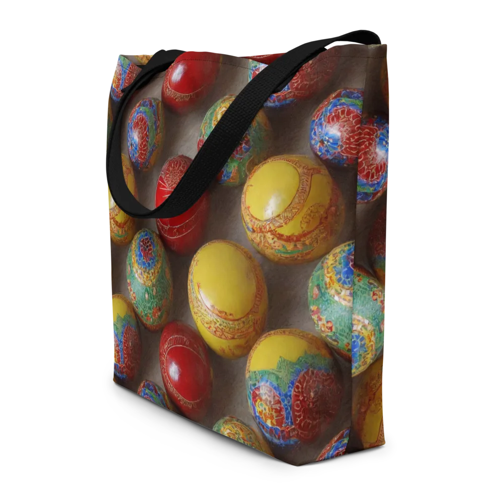 Carnival Baubles on Large Tote Bag W/ Pocket — Front