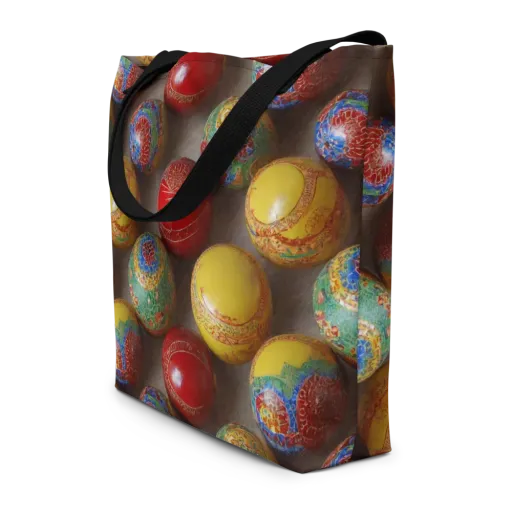 Carnival Baubles on a Large Tote Bag W/ Pocket