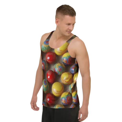 Carnival Baubles on a Men's Tank Top