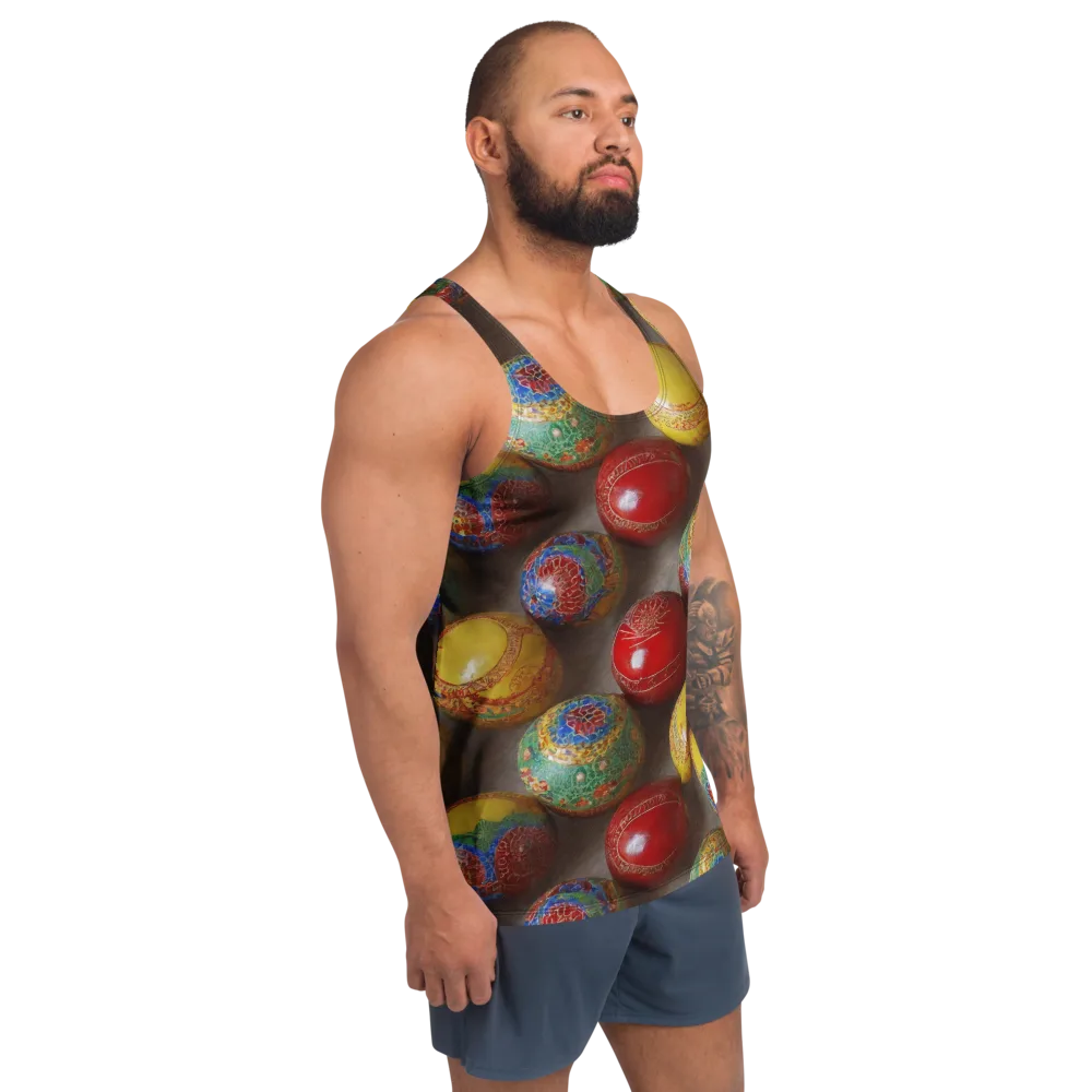 Carnival Baubles on Men's Tank Top — Right Front
