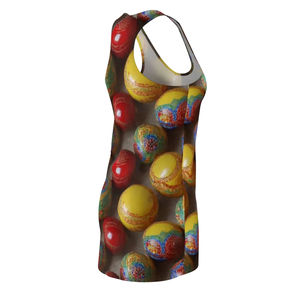 Carnival Baubles on Racerback Dress — Back Side
