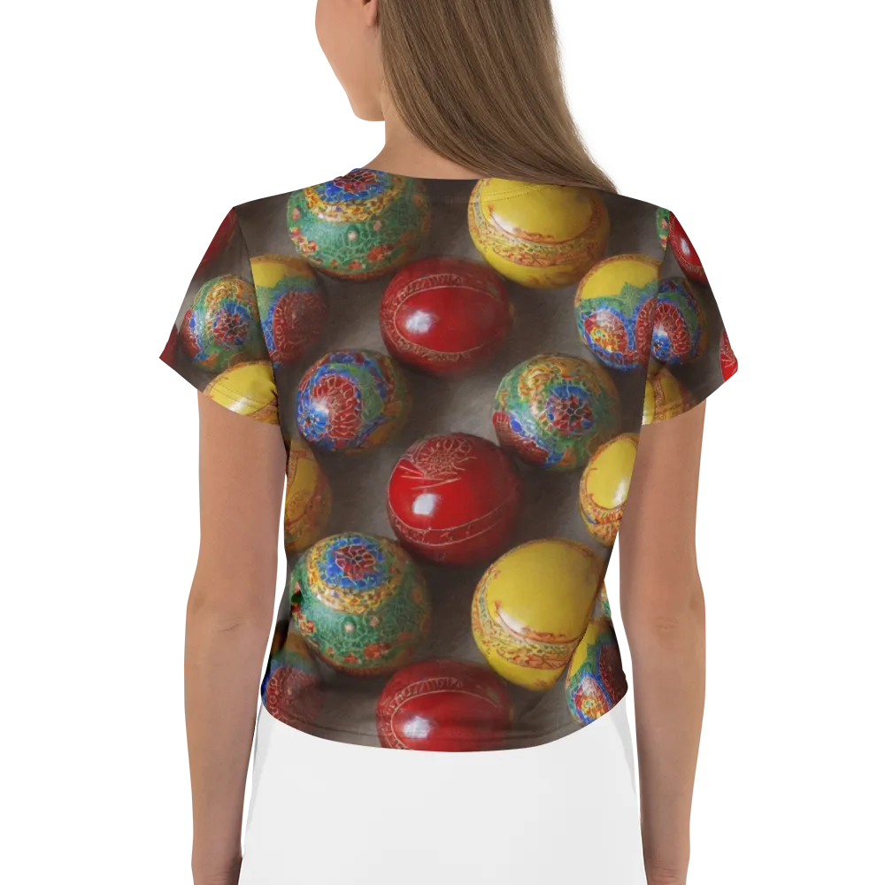 Carnival Baubles on Crop Tee — Back