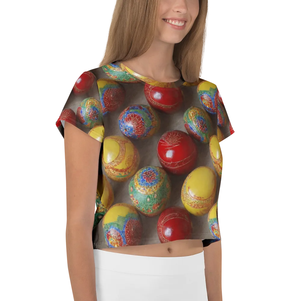Carnival Baubles on Crop Tee — Right