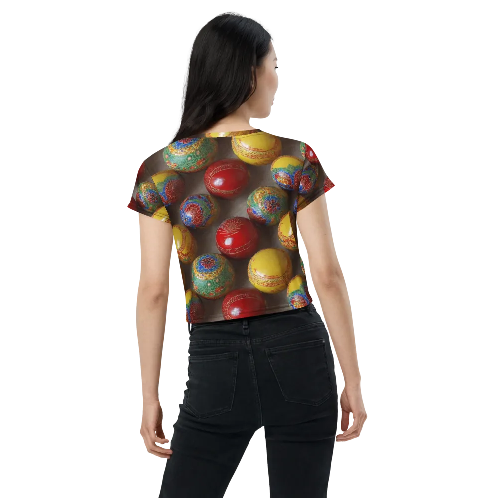 Carnival Baubles on Crop Tee — Back