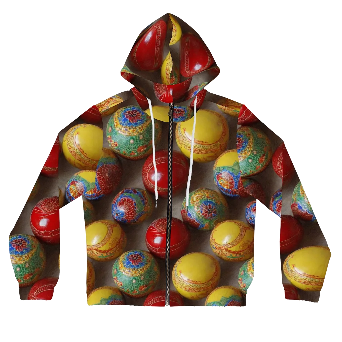 Carnival Baubles on Women's Full-Zip Hoodie — Front