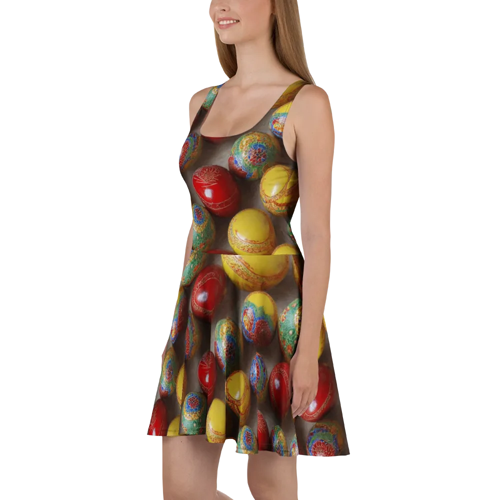 Carnival Baubles on Skater Dress — Left