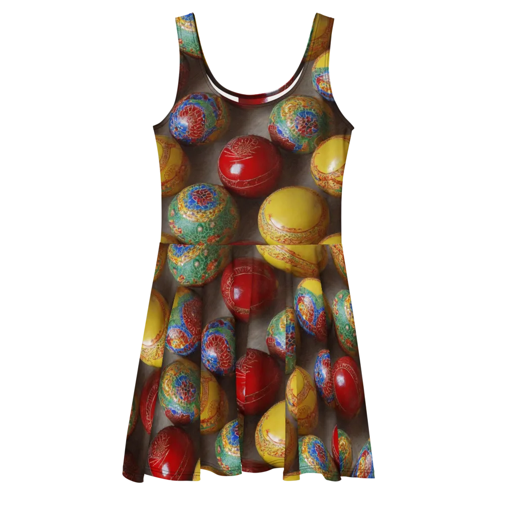 Carnival Baubles on Skater Dress — Front