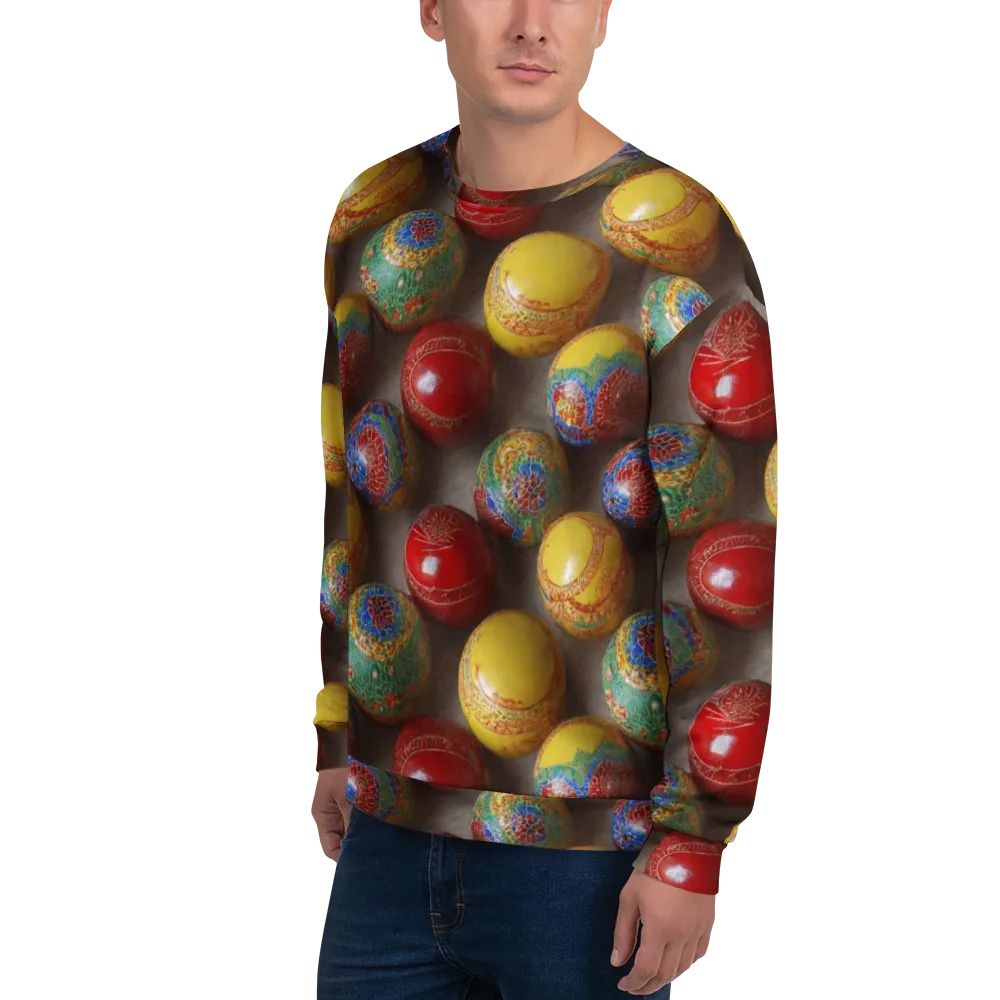 Carnival Baubles on Sweatshirt — Left Front