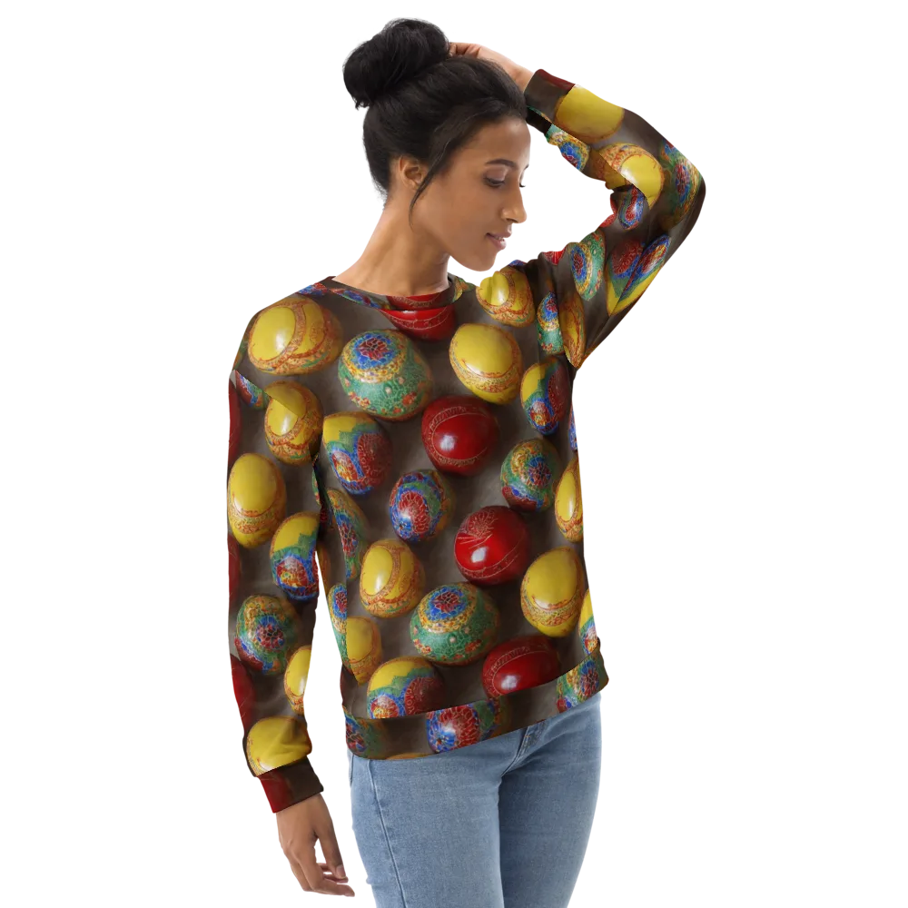 Carnival Baubles on Sweatshirt — Right Front