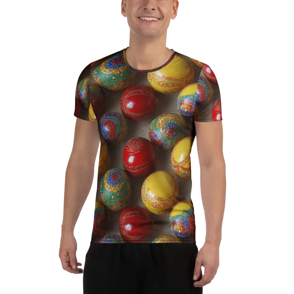 Carnival Baubles on Men's Athletic T-Shirt — Front