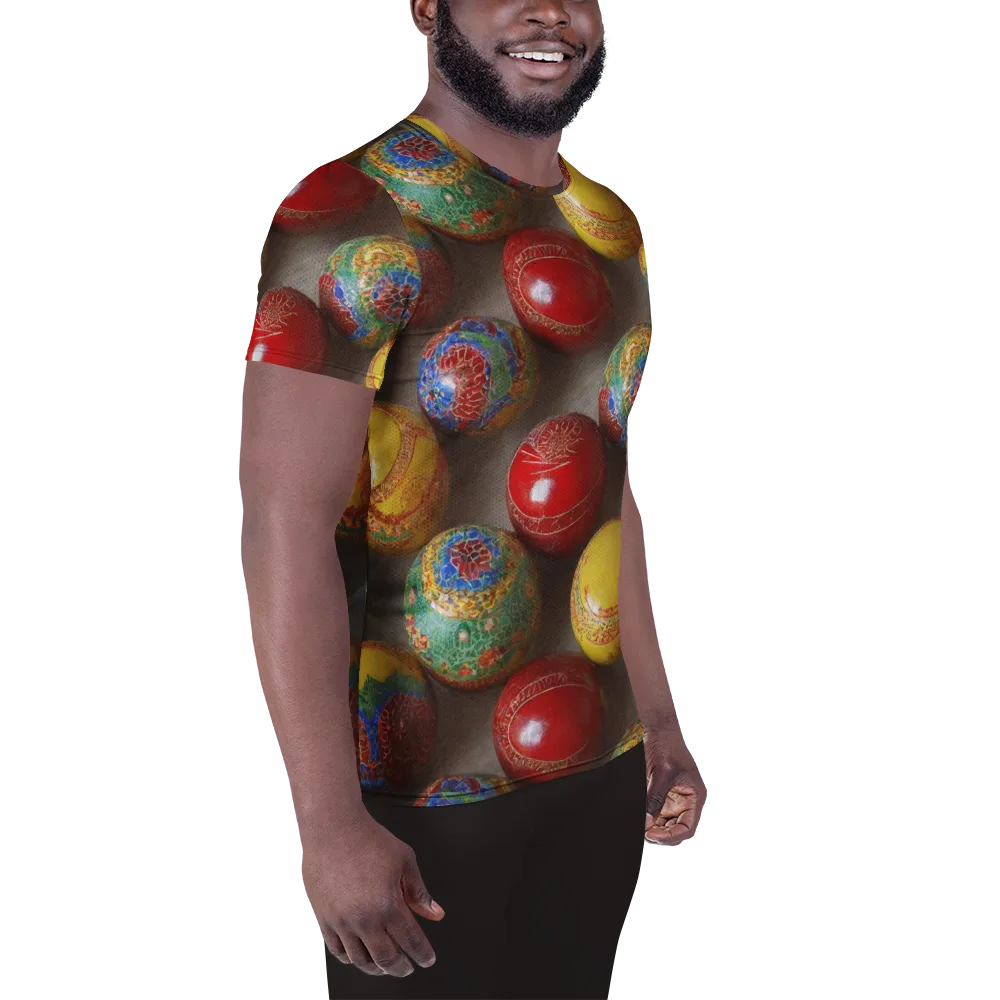 Carnival Baubles on Men's Athletic T-Shirt — Right