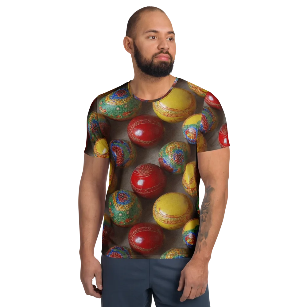 Carnival Baubles on Men's Athletic T-Shirt — Front