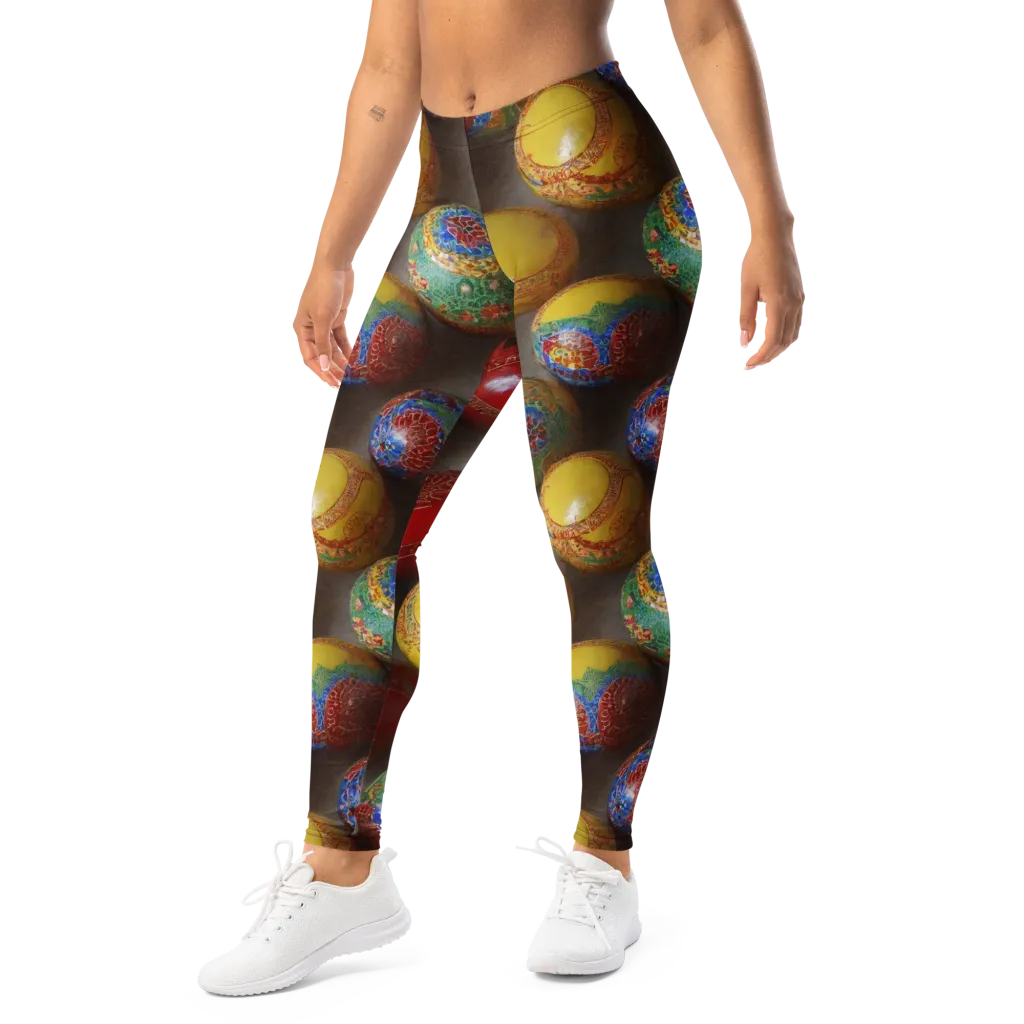 Carnival Baubles on Leggings — Left Front