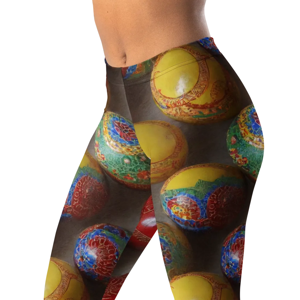 Carnival Baubles on Leggings — Left Front