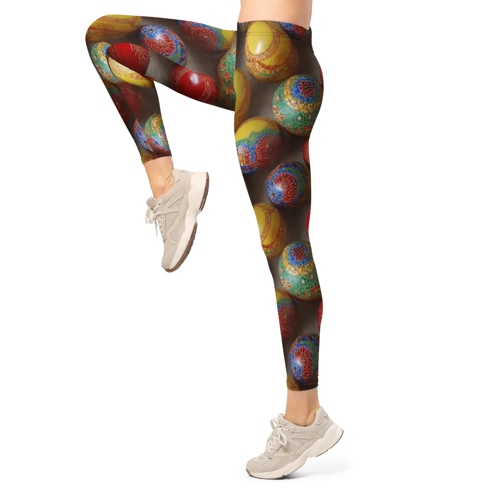 Carnival Baubles on Leggings — Left