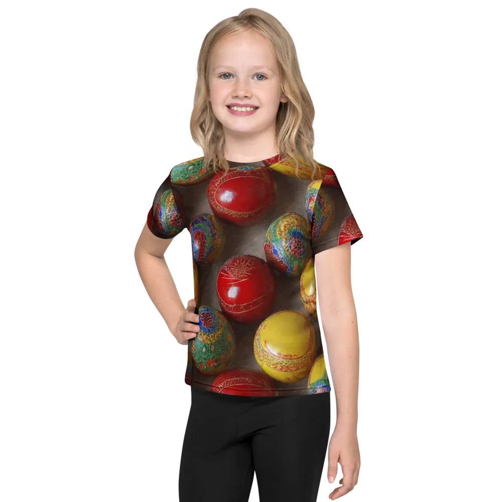 Carnival Baubles on Kids Crew Neck T-Shirt — Front