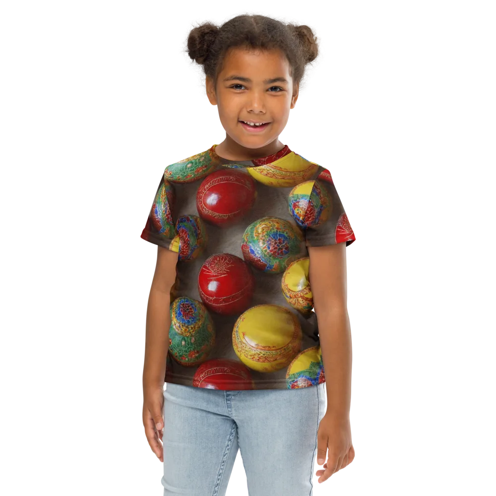 Carnival Baubles on Kids Crew Neck T-Shirt — Front