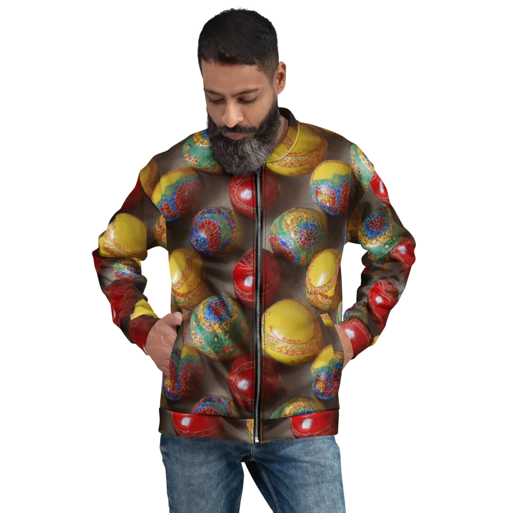 Carnival Baubles on Bomber Jacket — Front