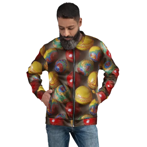 Carnival Baubles on a Bomber Jacket