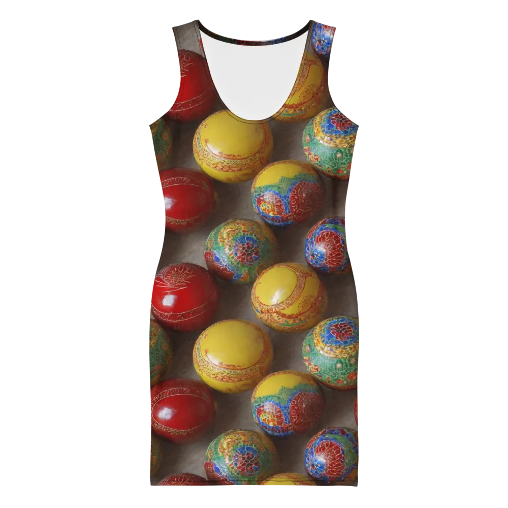 Carnival Baubles on Bodycon Dress — Front