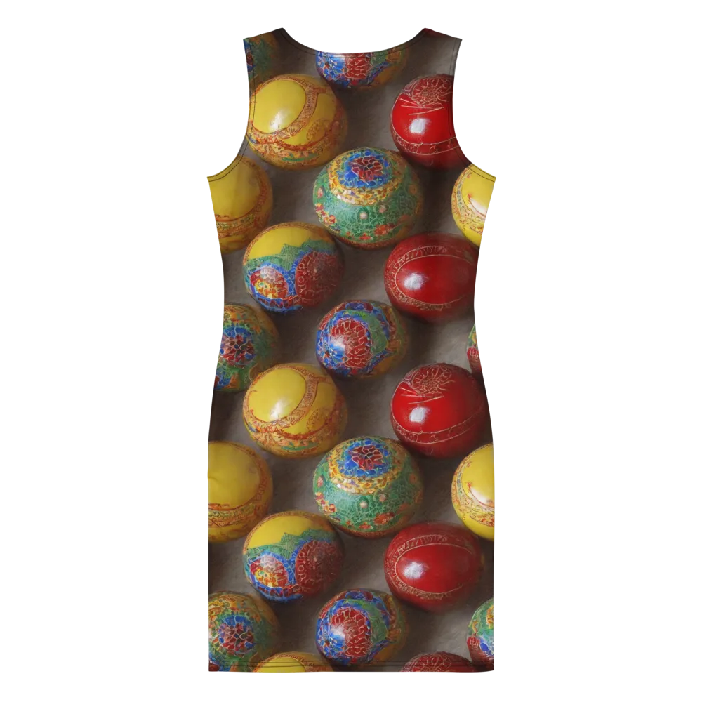 Carnival Baubles on Bodycon Dress — Back