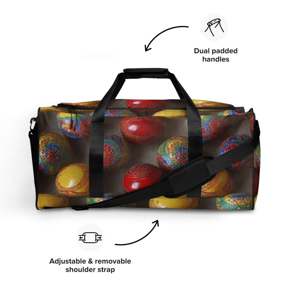 Carnival Baubles on Duffle Bag — Front
