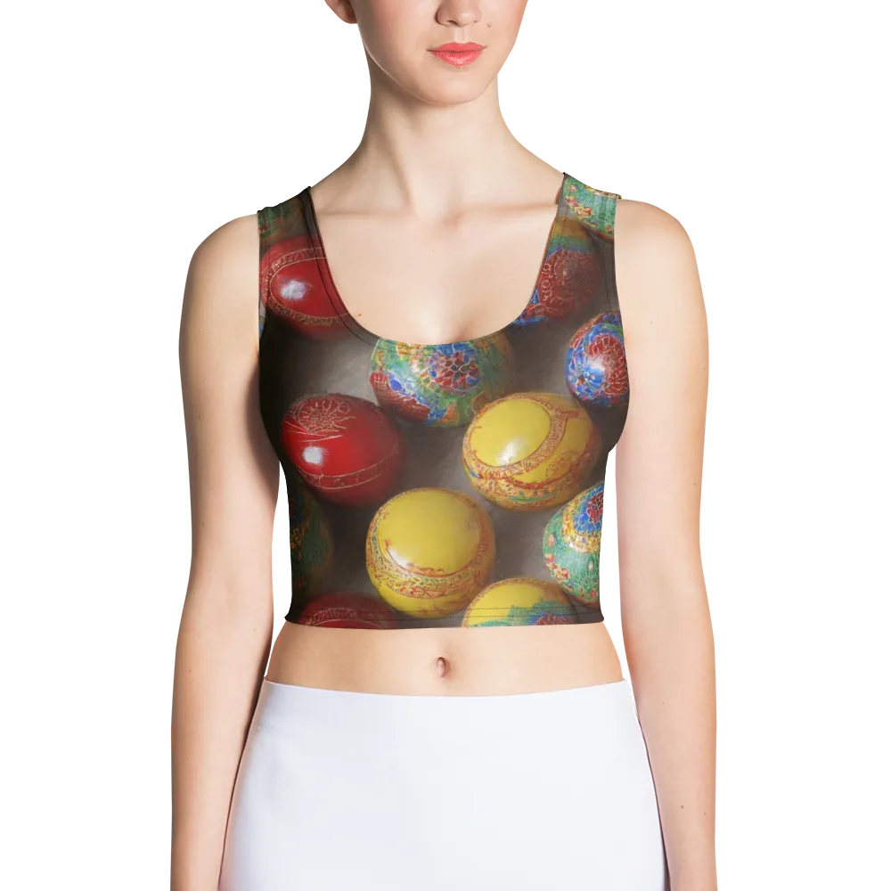 Carnival Baubles on Crop Top — Front