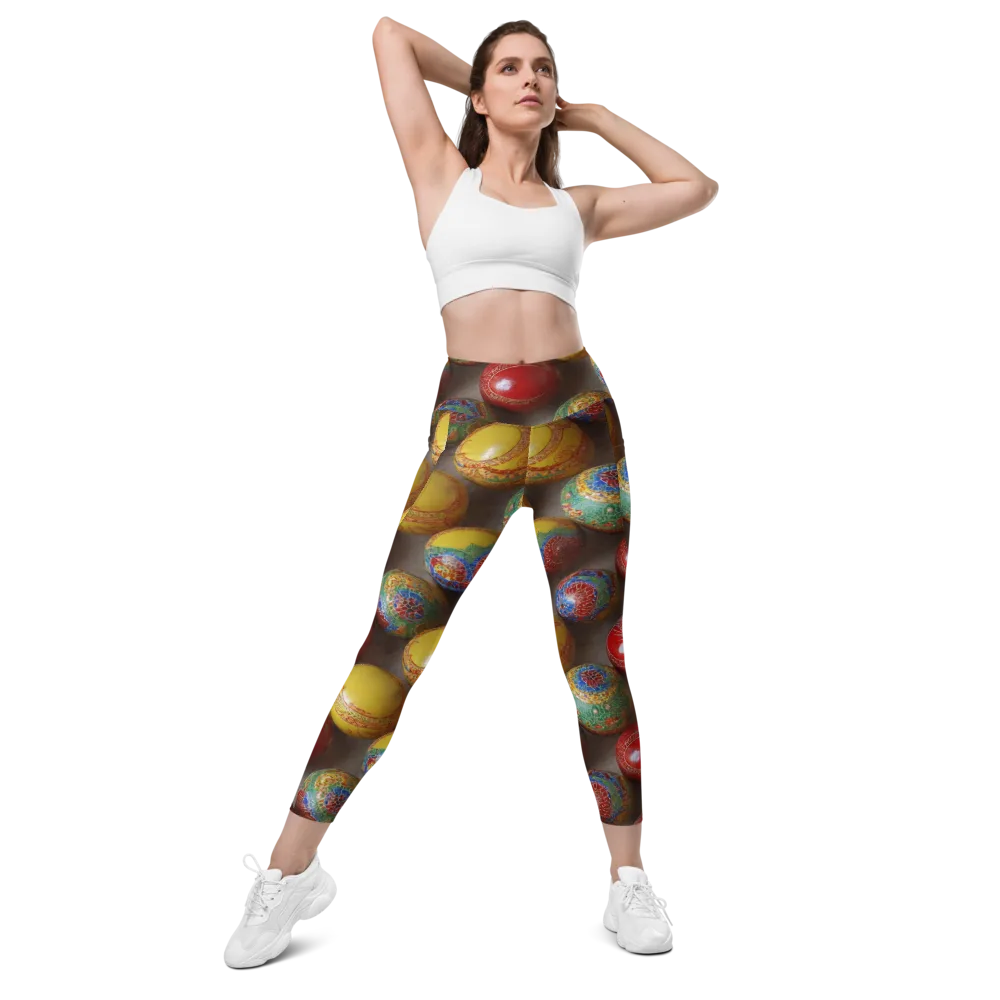 Carnival Baubles on Leggings with Pockets — Front