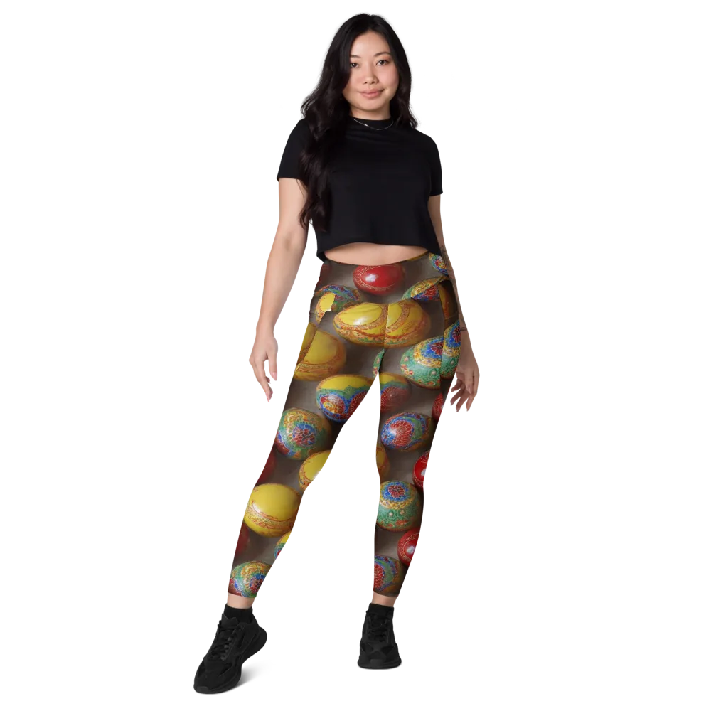 Carnival Baubles on Leggings with Pockets — Front