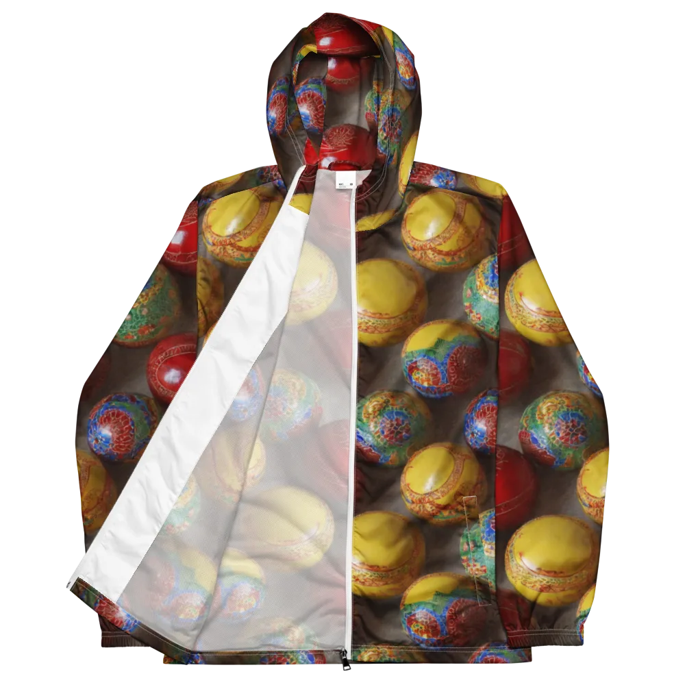 Carnival Baubles on Men's Windbreaker — Front