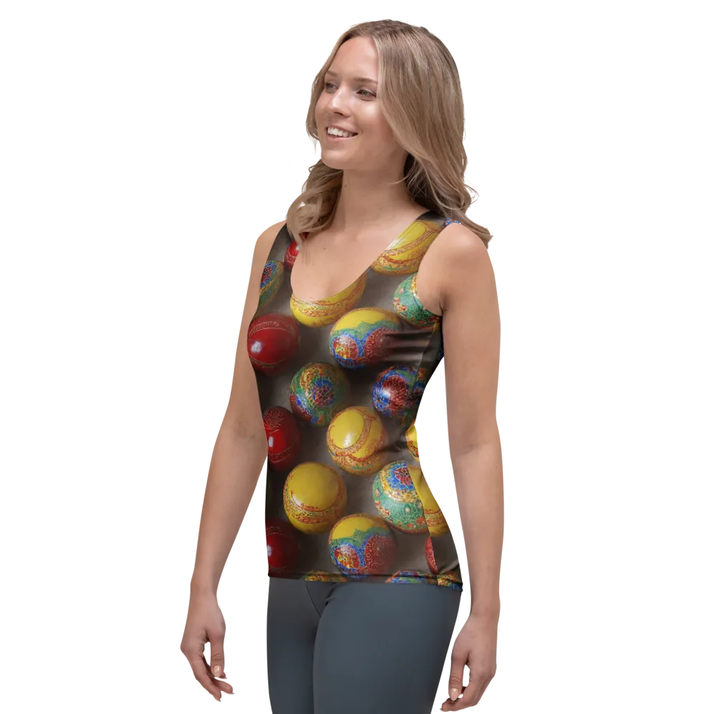 Carnival Baubles on Women's Tank Top — Left Front