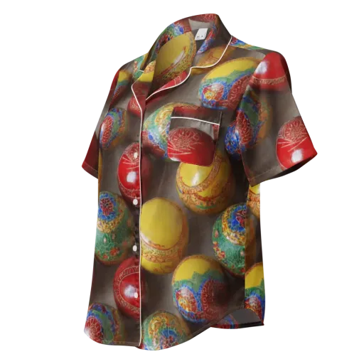 Carnival Baubles on a Women's Short Sleeve Pajama Top