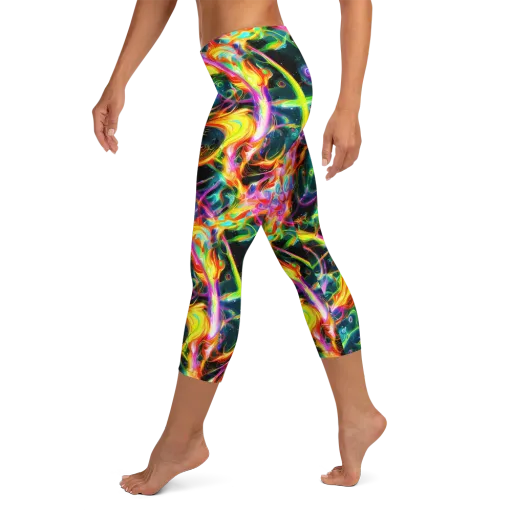 Astral Firestorm on a Capri Leggings