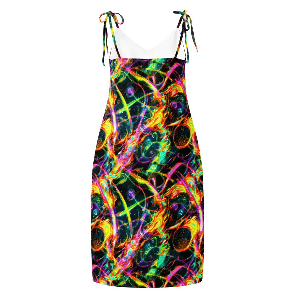 Astral Firestorm on Slip Dress — Back
