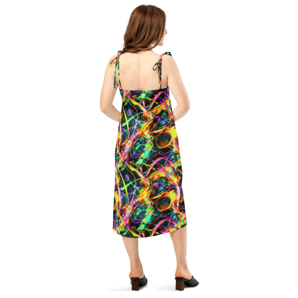 Astral Firestorm on Slip Dress — Back