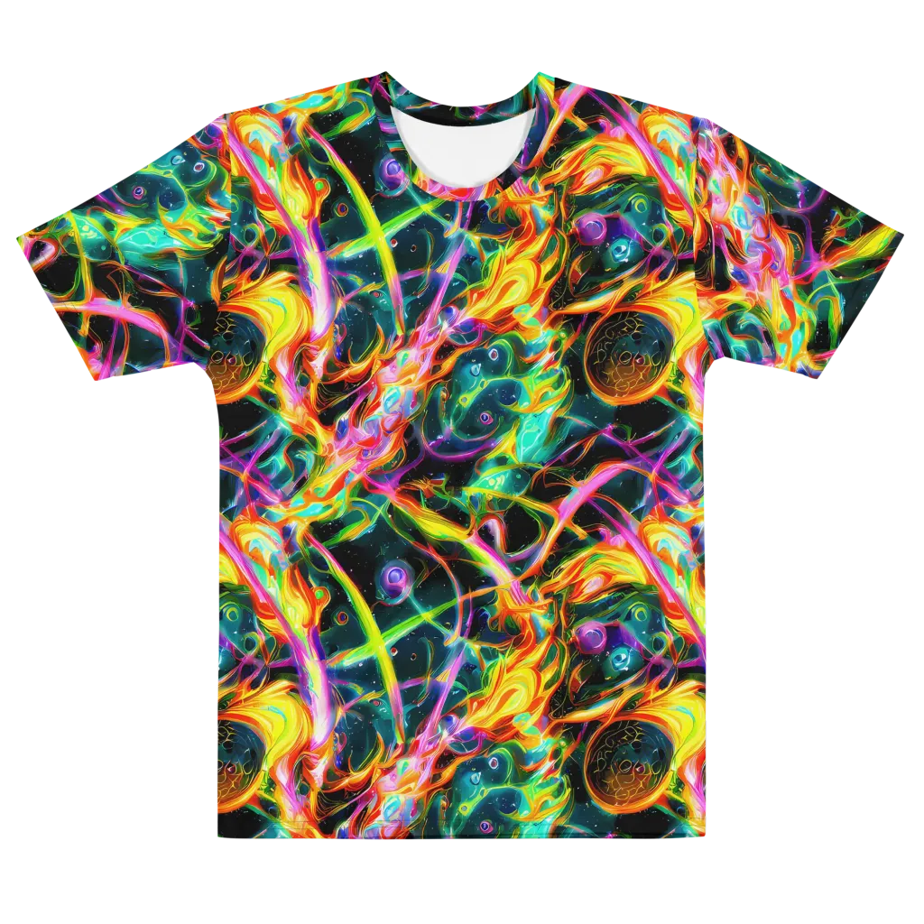 Astral Firestorm on Men's Cotton Crew Neck T-Shirt — Front