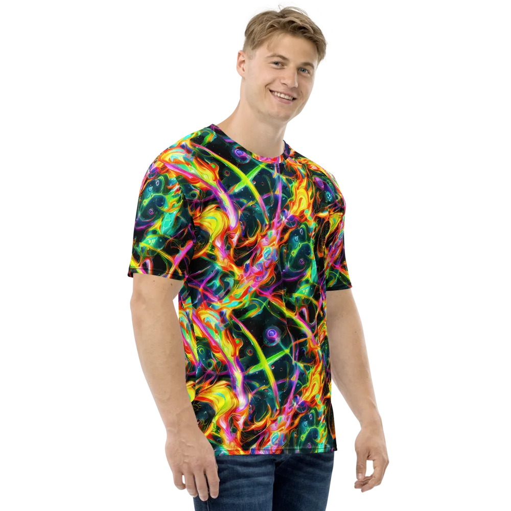 Astral Firestorm on Men's Crew Neck T-Shirt — Right