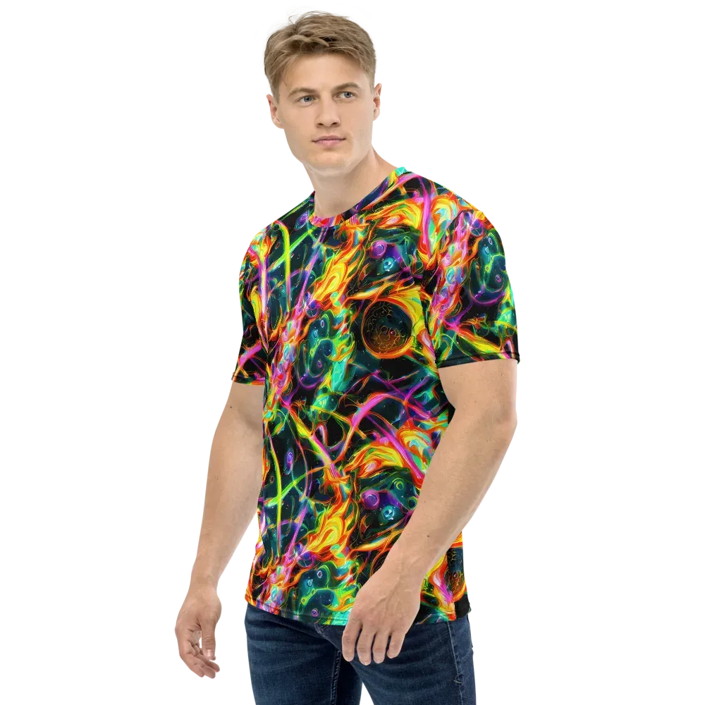 Astral Firestorm on Men's Crew Neck T-Shirt — Left